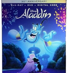 Disney Aladdin 30th‎ Anniv Blu-ray + DVD + Digital Code Slipcover Sealed NEW